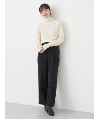 earth music&ecology ＴＲウールブレンドタートルネックプルオーバー Ivory