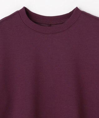 ANY L サイドドットダンボールトレーナー ワイン