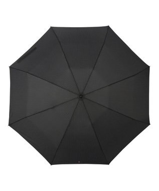 MOONBAT 【大きめ70cm】POLO RALPH LAUREN 折りたたみ傘 メンズ ストライプ ワンポイント刺繍 ブラック