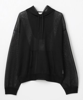 NAVE 【Nave・洗える】シアーニット パーカー ブラック系