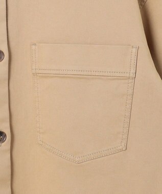 23区 L 【先行予約】ストレッチギャバ チノ ショート シャツジャケット ベージュ系