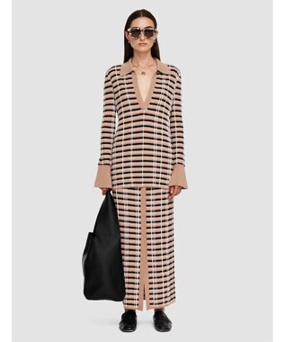 JOSEPH 【洗える】ニットアニメーション　ポロカラーニット Blusher Combo