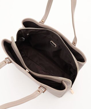 LA BAGAGERIE ベーシック　フェイクレザートート グレージュ