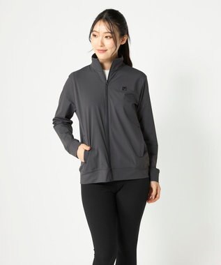 FILA GOLF／marie claire 【FILA GOLF】スタンドカラーフルジップブルゾン チャコールグレー