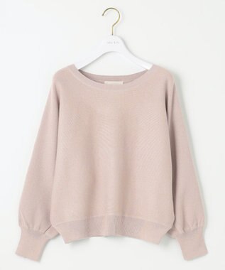 ANY SIS L 【洗える】パフスリーブラメ ニット ピンク