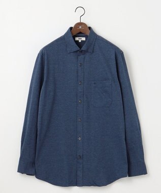 JOSEPH ABBOUD 【キングサイズ・洗える】ドットジャガード ジャージー シャツ ネイビー系7