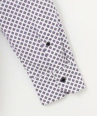 JOSEPH ABBOUD 【オーガニックコットン使用】ジオメトリックパターンシャツ ライラック系5