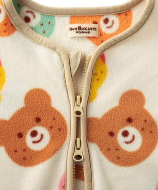 MIKI HOUSE HOT BISCUITS カラフルビーンズ フリース素材 スリーパー マルチカラー