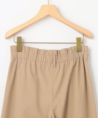 組曲 【ベルト付】リネン混オックスストレッチ キュロットパンツ ベージュ系