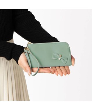 LANVIN en Bleu ペアル フラグメントケース グリーン