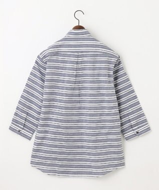 JOSEPH ABBOUD 【清涼感】エアリノマリンボーダーシャツ ネイビー系2