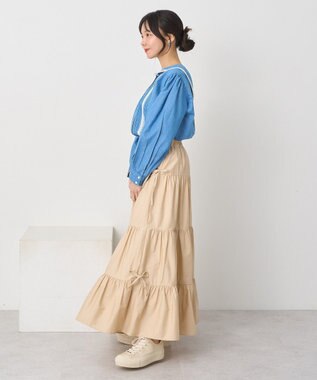 earth music&ecology セーラーカラーブラウス Medium Indigo