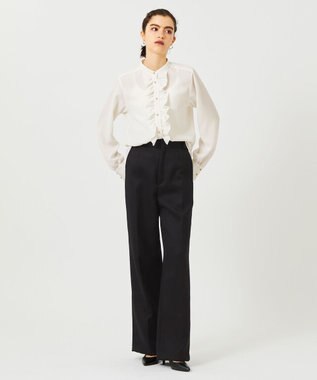 BEIGE， 【WEB限定・S-size】STOW / フリルブラウス Ecru