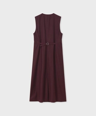 Paul Smith カシミアブレンド フランネル ジャンパースカート ワインレッド