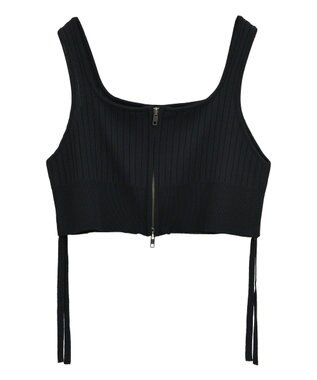 YECCA VECCA ZIPニットビスチェ