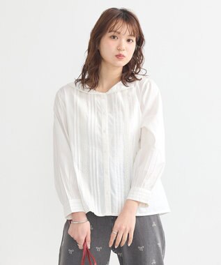 earth music&ecology セーラーカラーブラウス White