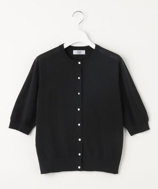 J.PRESS LADIES S 【WEB限定カラーあり・洗える・抗菌防臭】コットンアセテート カーディガン ブラック系