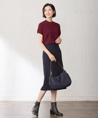 J.PRESS LADIES 【洗える】RELAXIONツイル スカート ネイビー系