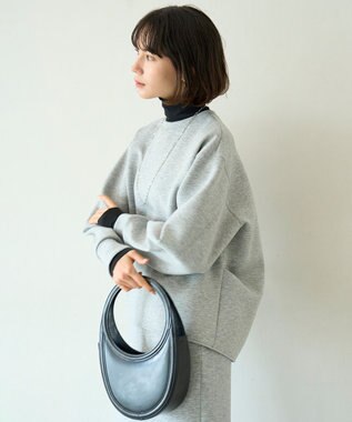 UNFILO L BEAUTY FORM JERSEY バックフォルム プルオーバー グレー