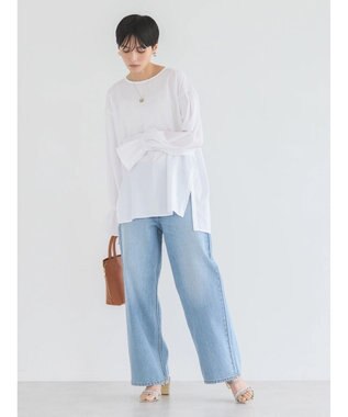 AMERICAN HOLIC 接触冷感キャンディースリーブサイドスリットブラウス Off White