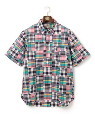 J.PRESS MEN 【KING SIZE】パッチワーク プルオーバーシャツ