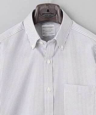 GOTAIRIKU 春夏向け【形態安定】SUMMERPREMIUMPLEATS_ボタンダウン 長袖ドレスシャツ（グレーチェック） ライトグレー系4