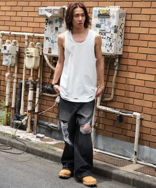 WEGO ダメージタンクトップ ホワイト