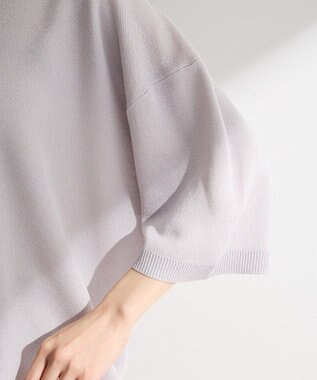 Green Parks 七分袖機能ニットプルオーバー Gray