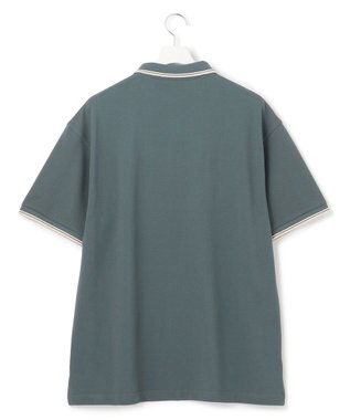 J.PRESS YORK STREET 【UNISEX】鹿の子 ワンポイントポロシャツ スモーキーグリーン系