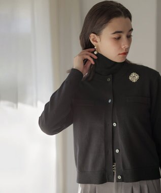 組曲 L ニューシックニット カーディガン ブラック系