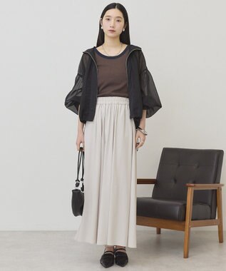 AMERICAN HOLIC 【選べる丈】ギャザースカーチョ【WEB限定カラー有り】 Light Beige