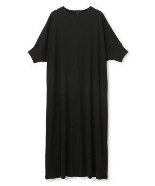 UNFILO ドライタッチフライス ドルマンワンピース ブラック