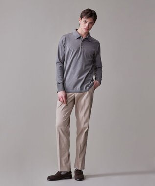 J.PRESS MEN 【きちんと感 × ニットのような柔らかな着心地】フレックスジャージ ポロシャツ グレー系