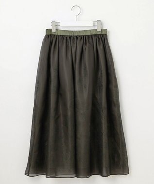 【洗える】シアーパネルエンブロイダリー スカート