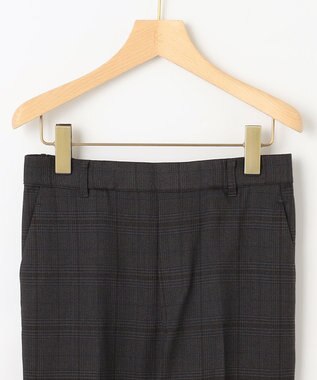 組曲 L ハンサムツイルテーパード パンツ チャコールチェック系3