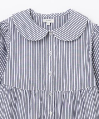 ANY KIDS ストライプ シャツ ワンピース ブルーストライプ