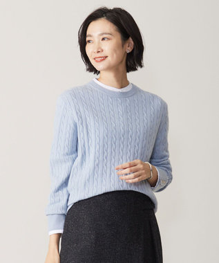 洗える】WOOL BLEND AIR ケーブル ニット / J.PRESS LADIES