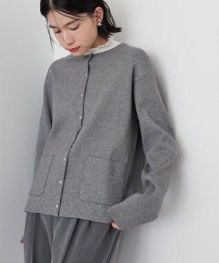 AMERICAN HOLIC バイパチクルーネックニットカーディガン Gray Mixture