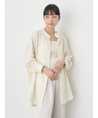 earth music&ecology バックデザインシャツ Light Yellow