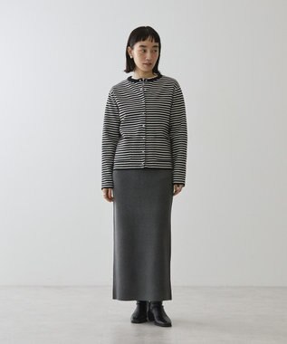 AMERICAN HOLIC バイパチクルーネックニットカーディガン Border