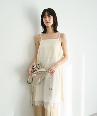 YECCA VECCA レースサテンキャミチュニック Ivory