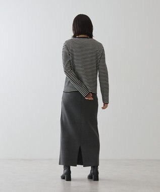 AMERICAN HOLIC バイパチクルーネックニットカーディガン Border