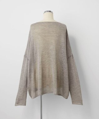 TOQUE 〈大草直子さんアドバイザー〉アルパカシルクニット 長袖 オーバーサイズ グレー