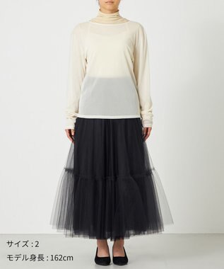 NAVE 【Nave・洗える】チュールジャージー トップス アイボリー系