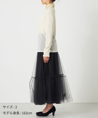 NAVE 【Nave・洗える】チュールジャージー トップス アイボリー系