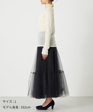 NAVE 【Nave・洗える】チュールジャージー トップス アイボリー系