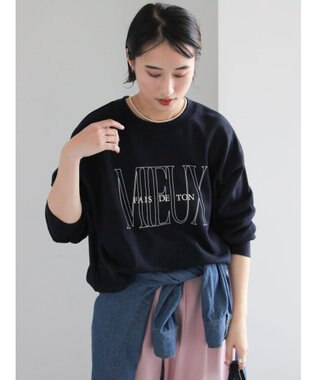 Te chichi 裏毛ロゴプリントスウェット