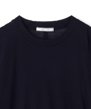 BEIGE， 【洗える】SORE / コットンシアークルーネックカットソー Navy