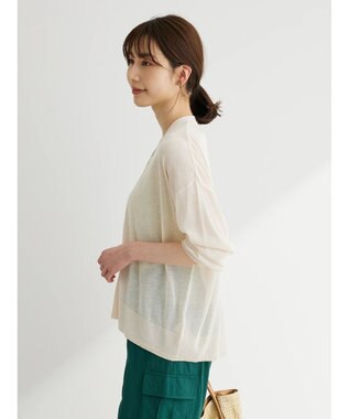 Green Parks 接触冷感ゆったりカーデ Off White