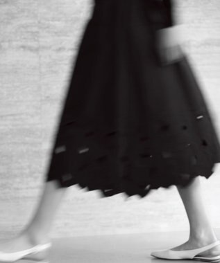 23区 【R(アール)】クラフトカットレース フレアスカート ブラック系